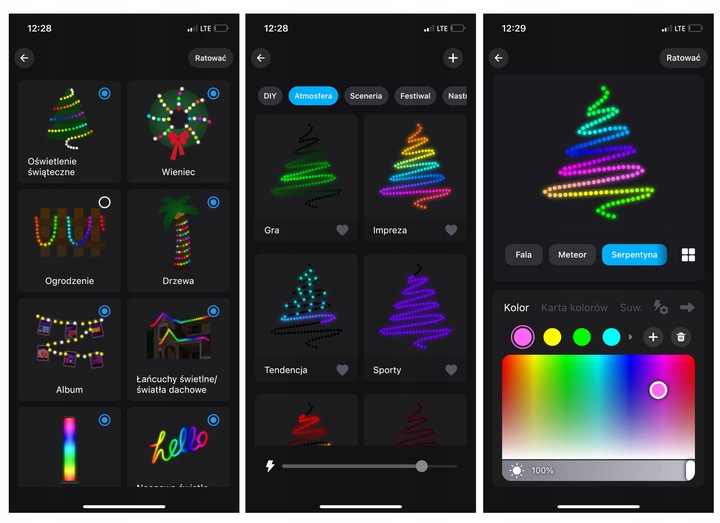 INTELIGENTNE Lampki Choinkowe 200LED SMART FLASH Bluetooth App PILOT - 20m