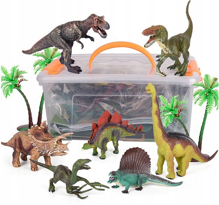 DUŻY ZESTAW FIGURKI DINOZAUR + MATA JURASSIC WORLD
