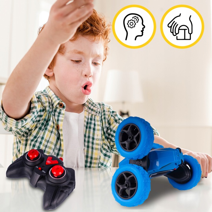 SAMOCHÓD TWISTER 360 ZDALNIE STEROWANY AKROBATA KASKADER AUTO LED PILOT RC