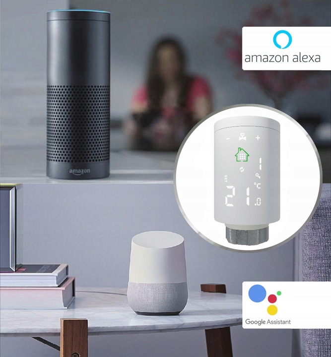 Głowica Termostatyczna Grzejnika Termostat Sterownik SMART Zigbee 3.0 Tuya