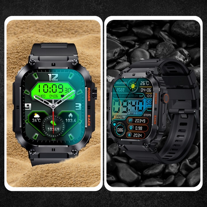 SMARTWATCH ZEGAREK MĘSKI ROZMOWY POLSKIE MENU PULS CIŚNIENIE POWIADOMIENIA