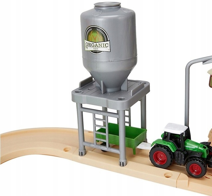 Mega Farma Gospodarstwo STODOŁA OBORA FGURKI ZWIERZĘTA DROGA + 3 TRAKTORY