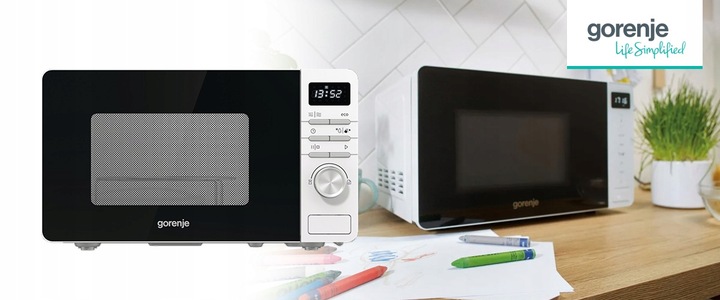 Kuchenka mikrofalowa Gorenje MO20A4W 800W 20L + Czajnik K17PLBW 2200W 1,7l