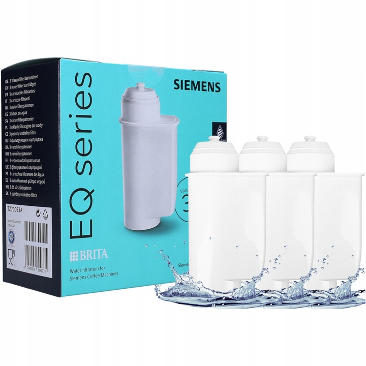 3x Filtry do wody Siemens Brita Intenza TZ70033A 3 sztuki EQ.3 EQ.6 EQ.9