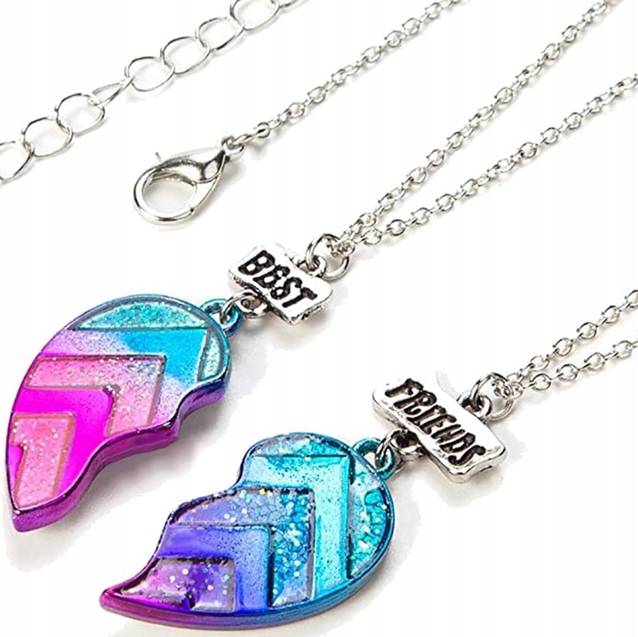 ŁAŃCUSZKI DLA PRZYJACIÓŁKI BFF SERCE SERCA FRIENDS