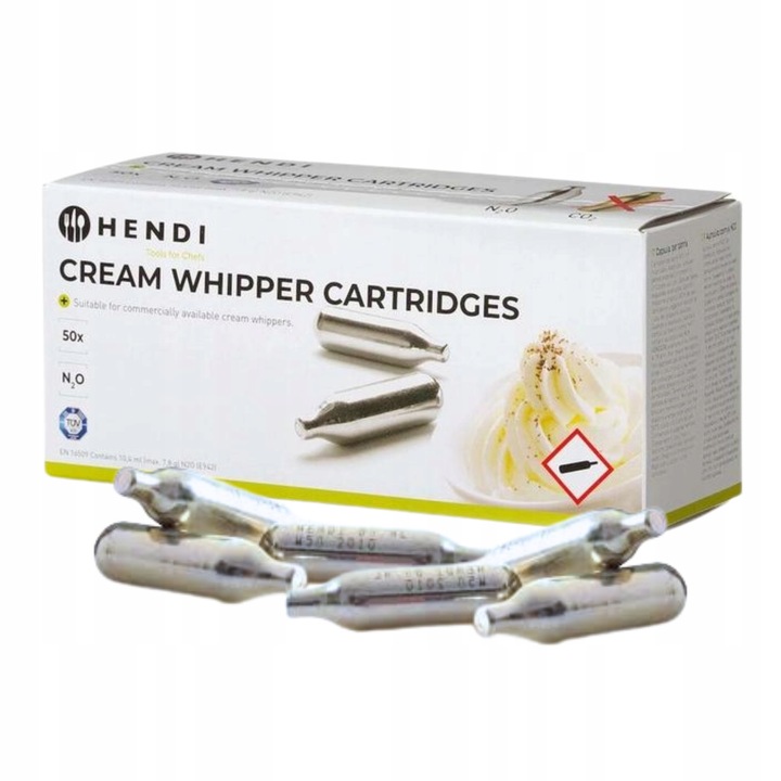 Naboje do syfonu bitej śmietany HENDI 50 szt. Do 500 ml Bitej Śmietany