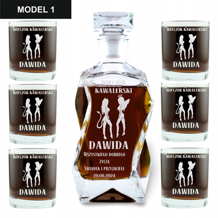 Karafka do Whisky Grawerowana Idealny Prezent Gift na Wieczór Kawalerski