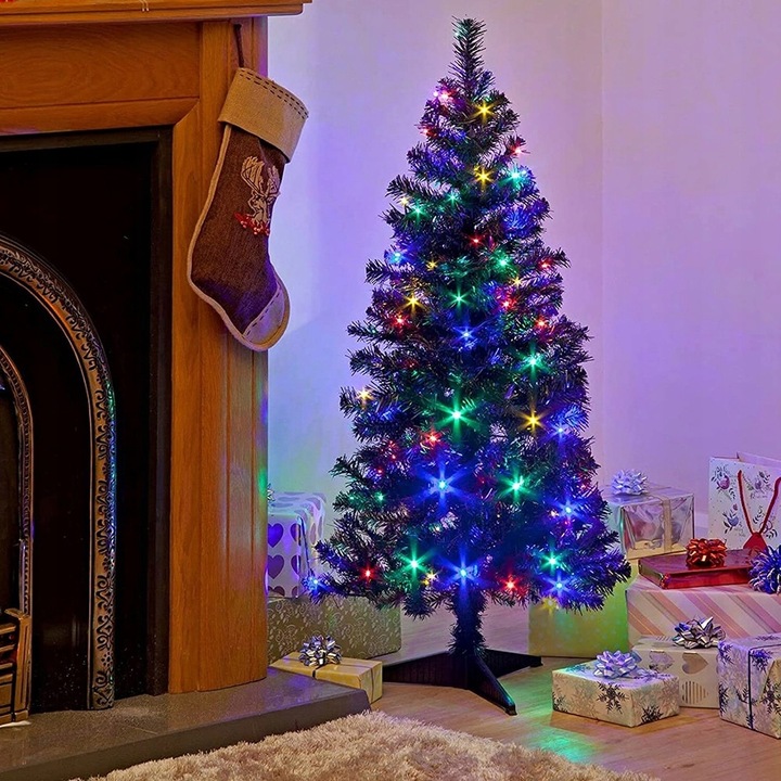 MOCNE LAMPKI CHOINKOWE LED ŚWIĄTECZNE ZEW/WEW 1000LED MULTIKOLOR