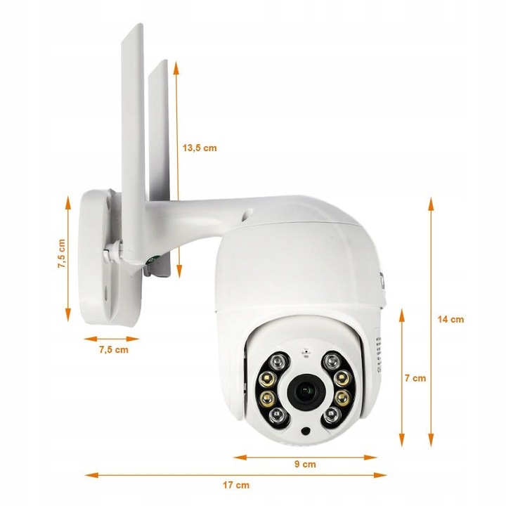 KAMERA WIFI IP SMART ZEWNĘTRZNA OBROTOWA FULL HD 2MP 1080p ZOOM 4x DETEKCJA