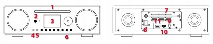 Radio Internetowe WiFi Ferguson Spotify Cyfrowe DAB FM Odtwarzacz CD Audio