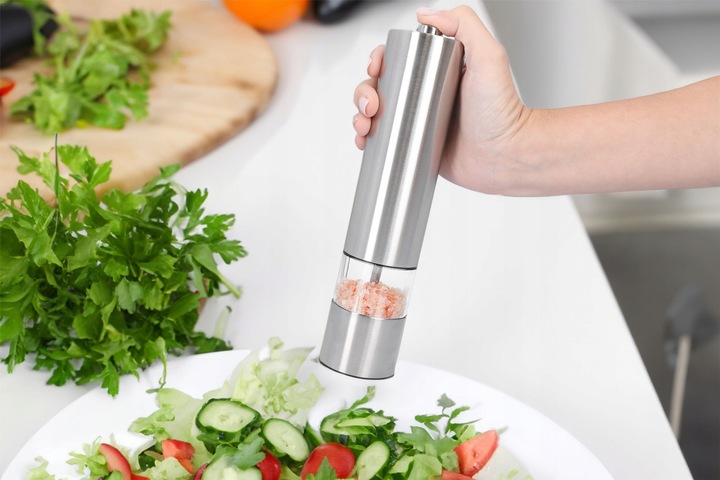 Elektryczny młynek do soli pieprzu stal nierdzewna