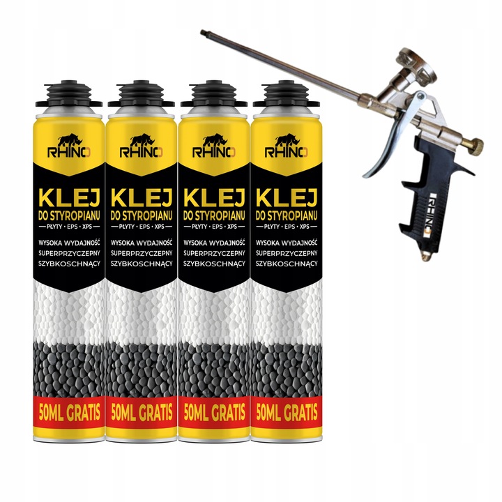 Piano KLEJ DO STYROPIANU EPS XPS 800ml Piana MOCNY WYDAJNY Zestaw MINI