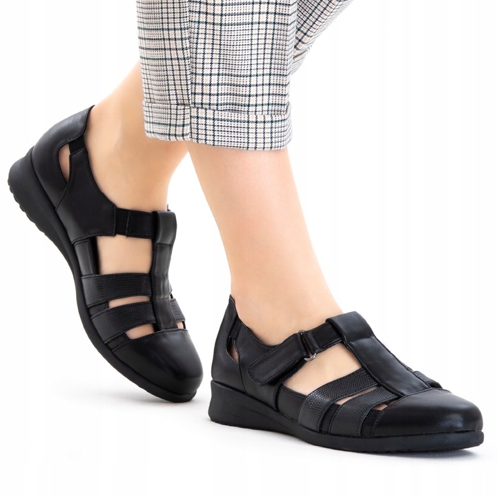 Sandały półbuty TĘGOŚĆ H oddychające RZEPY lekkie MIĘKKIE Wojtyłko