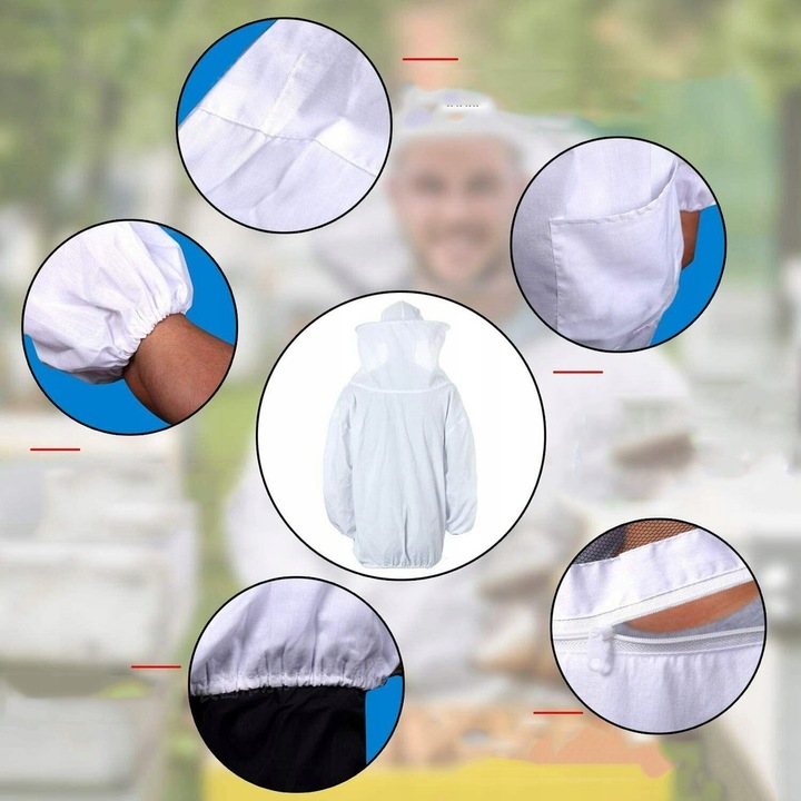 UBRANIA DLA PSZCZELARZY ZESTAW NARZĘDZI PSZCZELARSKICH STRÓJ PSZCZELARSKI