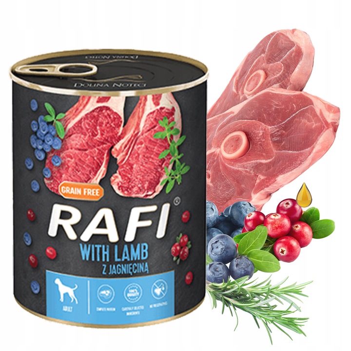 Puszka dla PSA Dolina Noteci RAFI PREMIUM 12x800g 6 SMAKÓW X 2