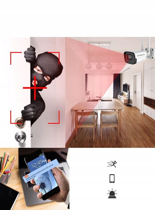 Kamera IP EasyCam zewnętrzna WiFi IR 30m Tuya 2MPx