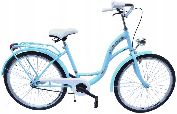 Rower Damski Retro Montemar Miejski Vanessa 26 cali Błękitny Polski