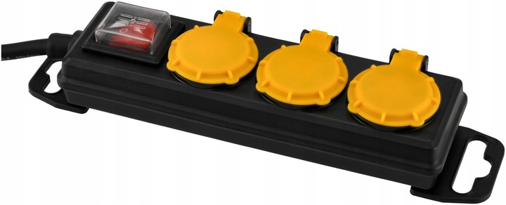 Przedłużacz Listwa Zasilająca 3 Gniazda 5m Wodoszczelny Z Wyłącznikiem IP44