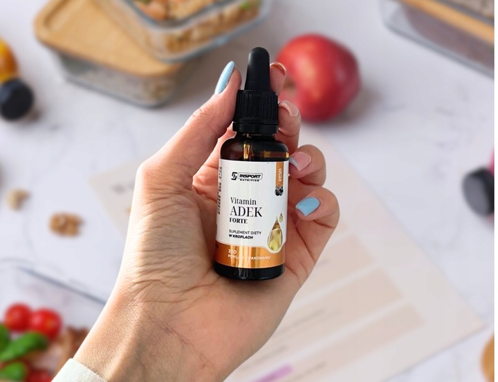 WITAMINA ADEK FORTE KROPLE 30ml WITAMINY A D3 E K2 MK7 ODPORNOŚĆ | INSPORT