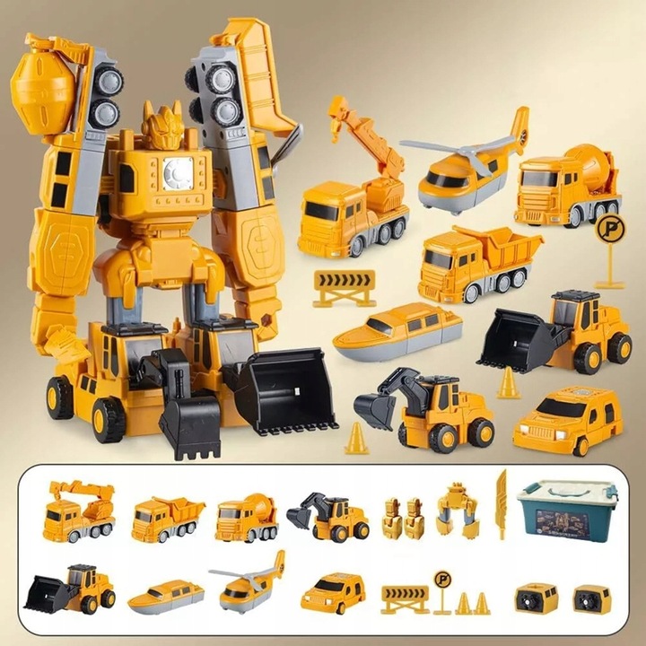 MAGNETYCZNE ZABAWKI DO BUDOWANIA SAMOCHODÓW I CIĘŻARÓWEK + SCHOWKIEM