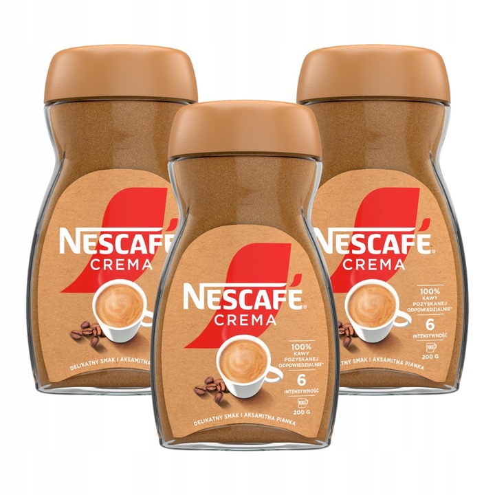 Nescafe Crema Kawa rozpuszczalna 3x200g