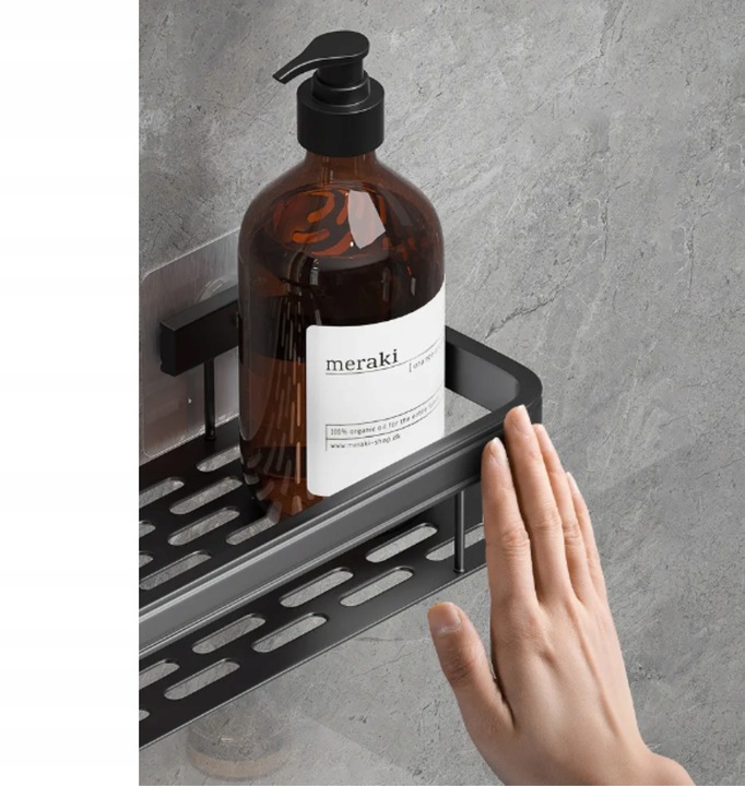 2 SZT PÓŁKA WISZĄCA SAMOPRZYLEPNA LOFT ŚCIENNA ŁAZIENKOWA POD PRYSZNIC