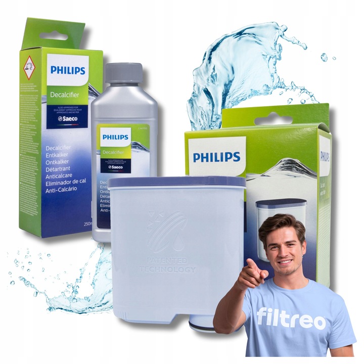 Philips saeco ca6700/10 250ml odkamieniacz I filtr aquaclean ca6903