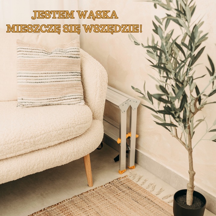 Drabinka dwustronna 2stopniowa 2x2 podest stołek taboret Drabest 125kg