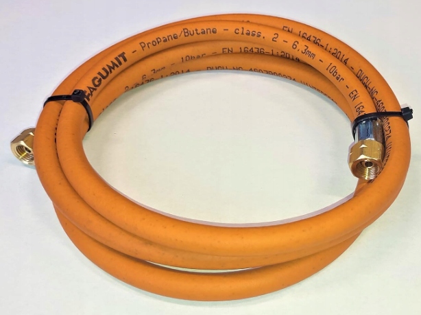 Wąż do gazu propan-butan Fagumit 10m 10bar Ø6,3mm ze złączkami 3/8" - 3/8"