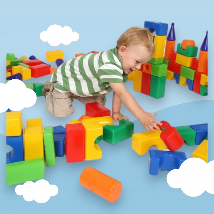 Duże kolorowe klocki dmuchane dydaktyczne 45 elementy!!!!