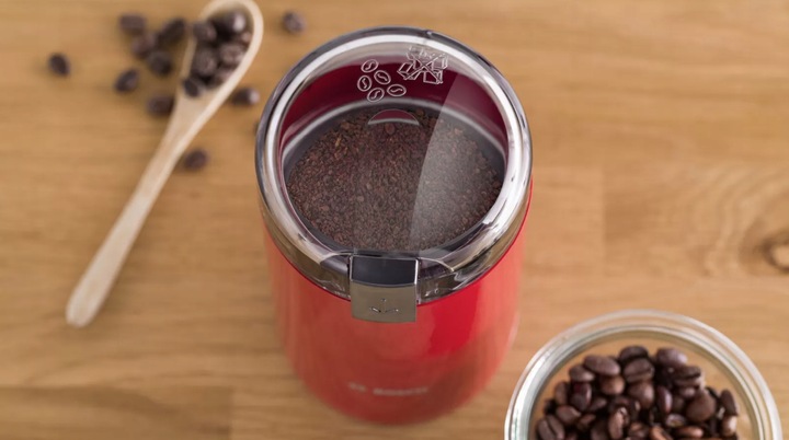 ELEKTRYCZNY MŁYNEK DO KAWY BOSCH TSM6A014R CZERWONY 180W SUPER MOC 150g/min