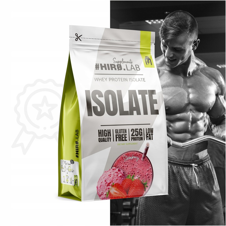 Izolat Białka BIAŁKO 700 g WPI ISO Whey Protein Isolate Truskawka HIRO