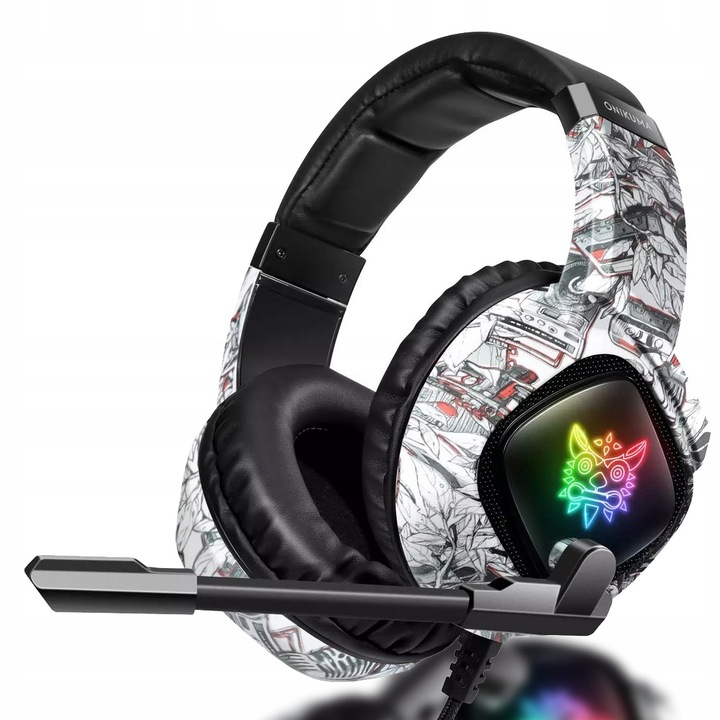 ONIKUMA K19 CAMO SŁUCHAWKI GAMINGOWE NAUSZNE PRZEWODOWE Z MIKROFONEM RGB