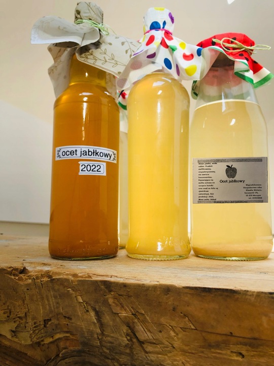 OCET JABŁKOWY BIO NIEFILTROWANY ŻYWY NIEPASTERYZOWANY MATKA OCTOWA 500 ml