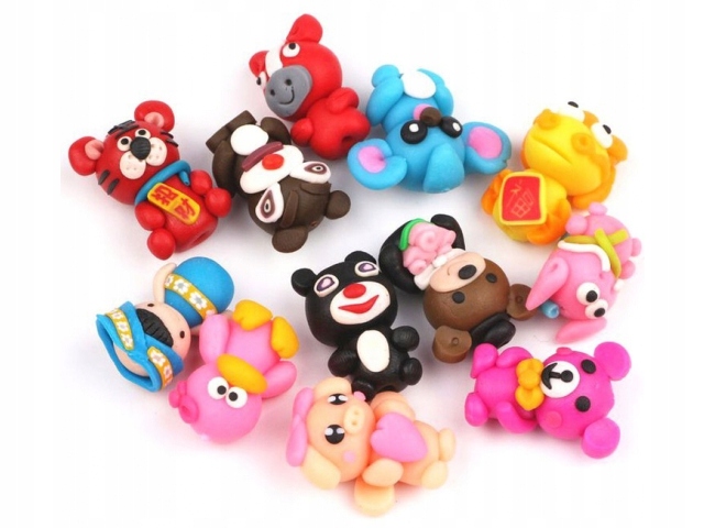 2x Magiczna Plastelina PIANKOLINA MASA POLIMEROWA 24SZT +WALIZKA +AKCESORIA