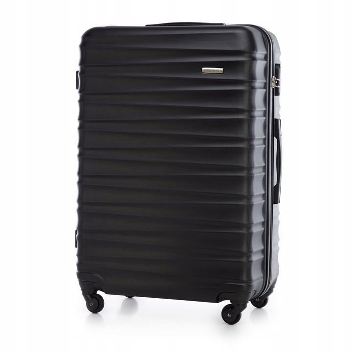 WITTCHEN duża walizka z ABS-u żebrowana czarna