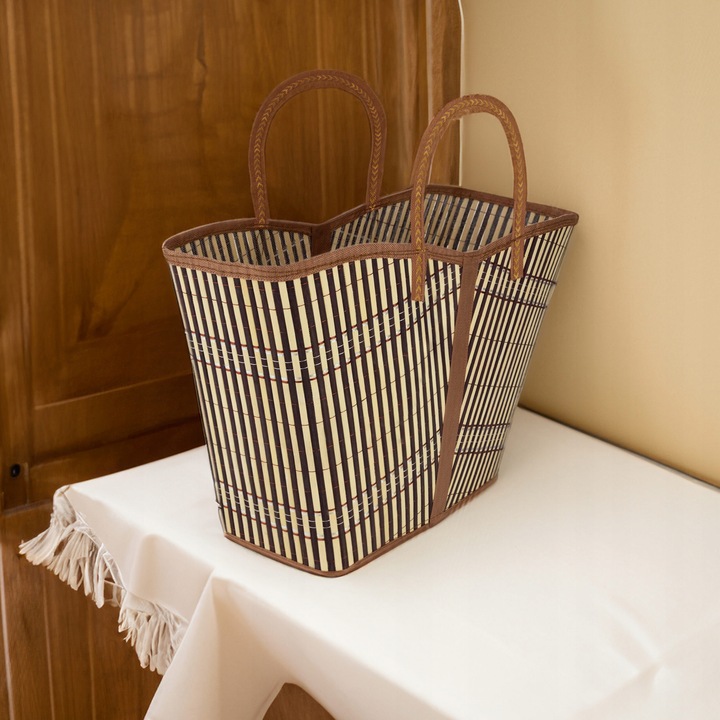 Torba bambusowa ekologiczna na zakupy eko pojemna na piknik