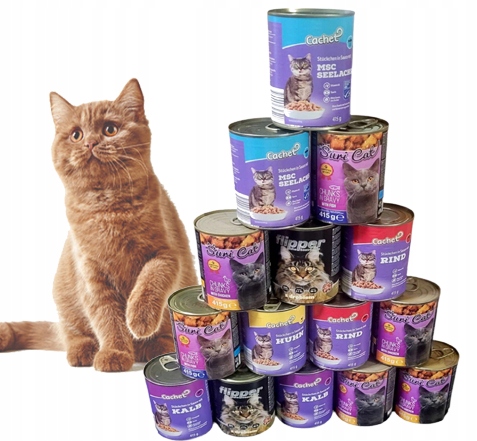 Mokra karma dla kota mix smaków 24 puszki x 415g