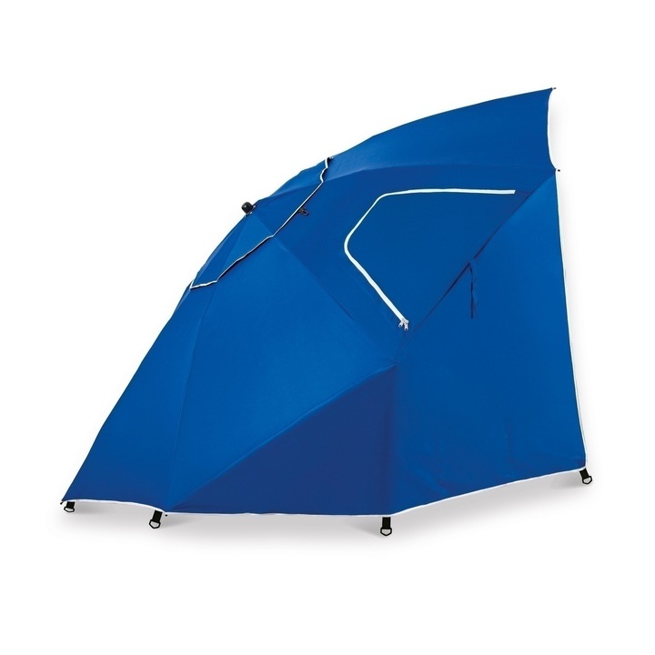 PARASOL PLAŻOWY Ogrodowy z POKROWCEM Niebieski DUŻY Tadar Deluxe XL 240 cm