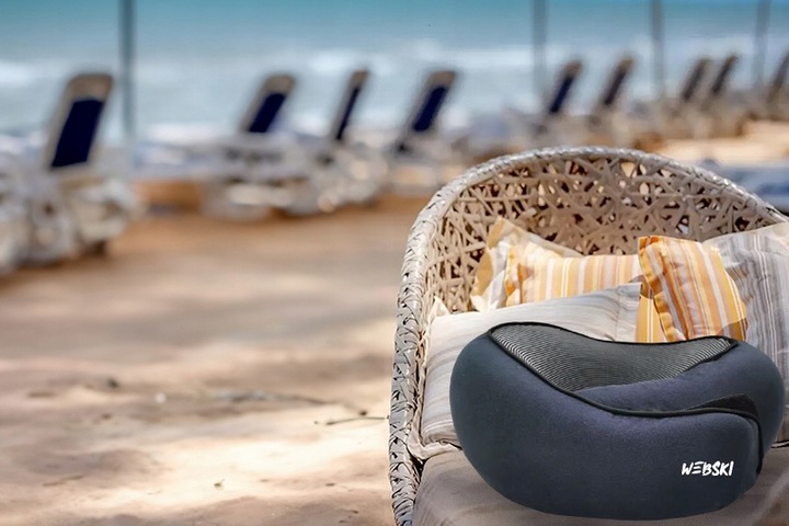 PODRÓŻNA PODUSZKA POD SZYJE KARK WYGODNA DO SPANIA W SAMOLOCIE AUTOKARZE