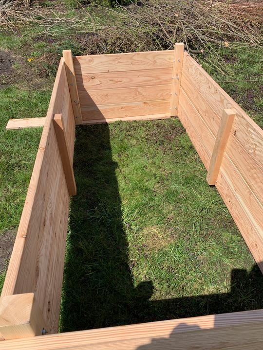 Grządka podwyższona GP12MOD, 200x60x27, modrzew, śruby