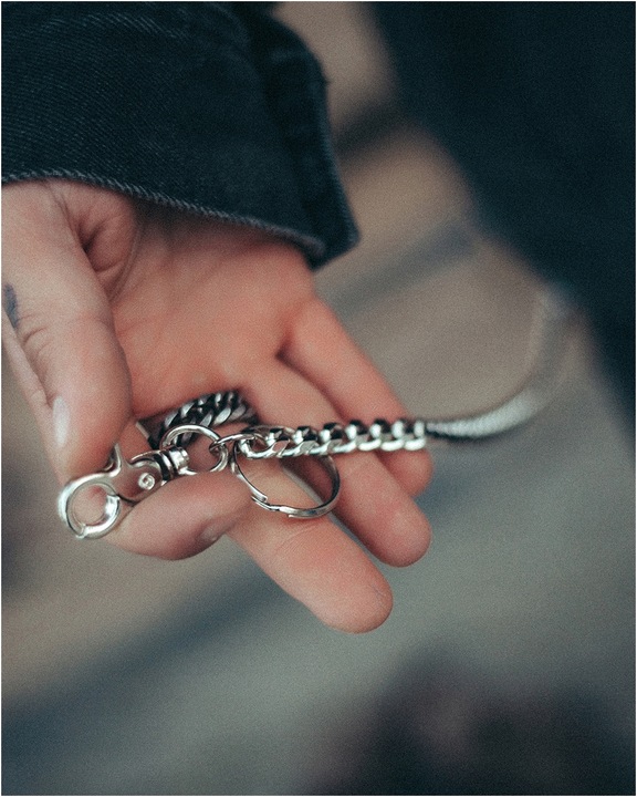 Łańcuszek do spodni męski ze stali chirurgicznej karabińczyk BLINGART