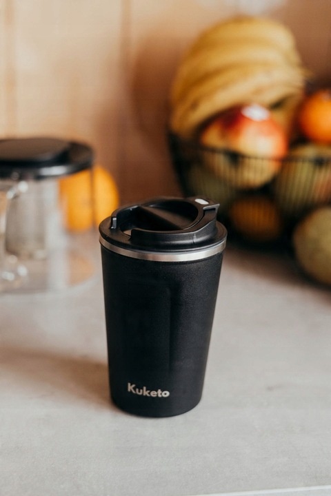 KUBEK TERMICZNY TERMOS 380 ML WYŚWIETLACZ EKRAN LCD NA KAWĘ HERBATĘ SMART