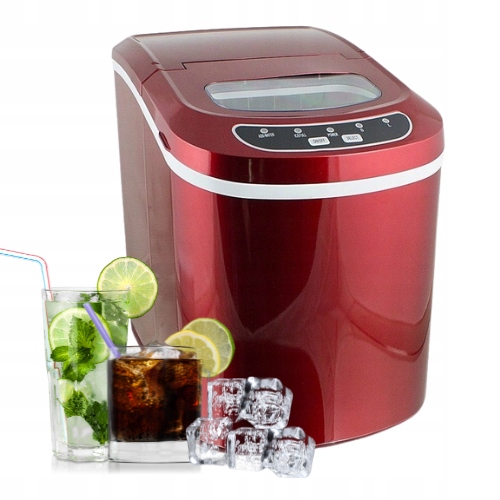 KOSTKARKA maszyna DO LODU Bituxx CZERWONA do 15kg LODU NA DOBĘ