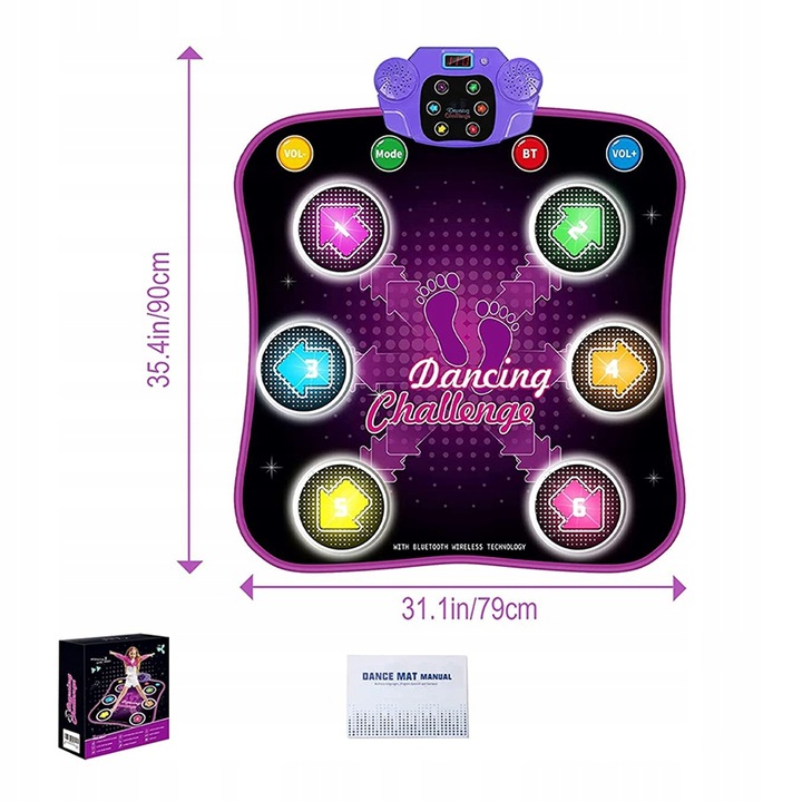 MATA DO MUZYCZNA TAŃCZENIA ZABAWKA DLA BLUETOOTH DZIECI 5 TRYBÓW GRY
