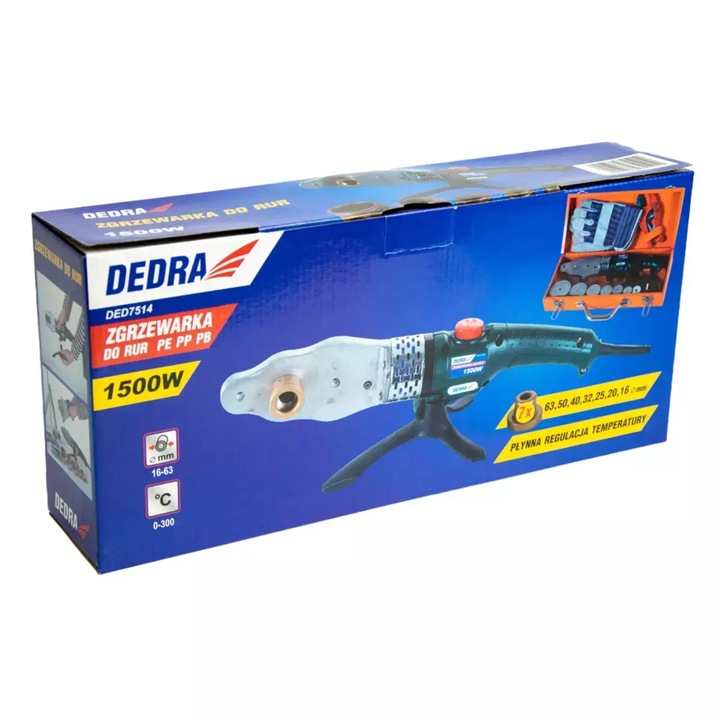 DEDRA ZGRZEWARKA DO RUR DED7514 16-63mm TERMOSTAT