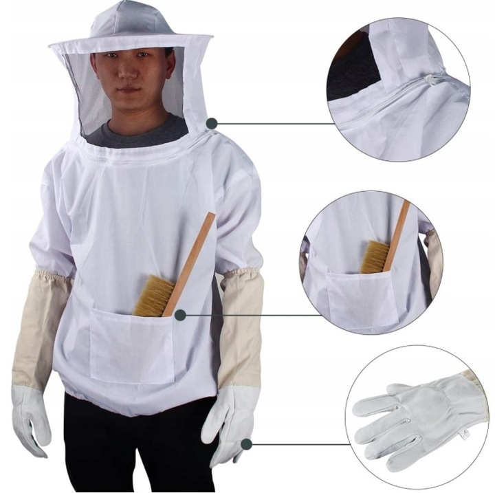 UBRANIA DLA PSZCZELARZY ZESTAW NARZĘDZI PSZCZELARSKICH STRÓJ PSZCZELARSKI