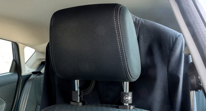 Dunlop WIESZAK SAMOCHODOWY na zagłówek MARYNARKĘ + odblask