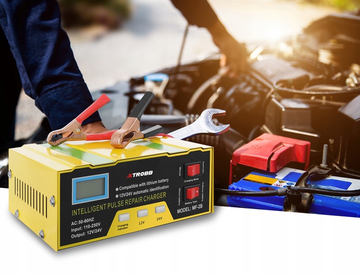 Prostownik 12V i 24V Ładowarka do Akumulatora Akumulatorów Samochodowy 10A