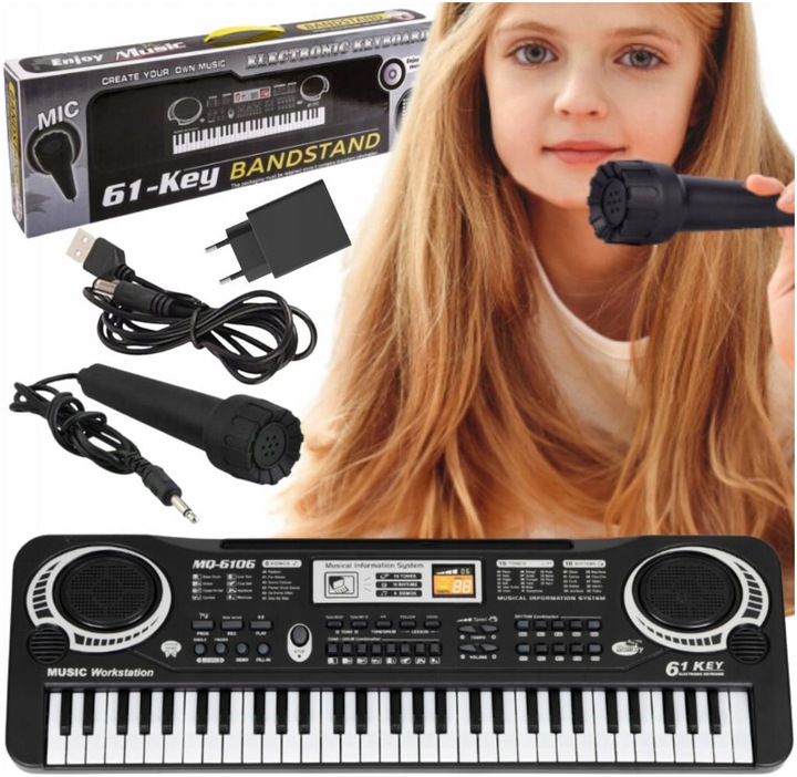 KEYBOARD PIANINKO ORGANY ORGANKI PIANINO ELEKTRONICZNE DLA DZIECI +MIKROFON